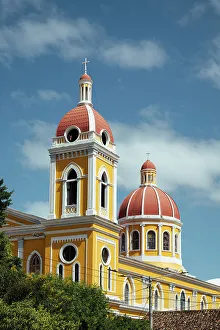 Nicaragua Prints: Exterior of Granada Cathedral, Granada, Nicaragua, Central America
