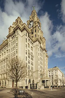 Merseyside Prints: Exterior of the Liver Building, Liverpool, Merseyside, England, United Kingdom, Europe