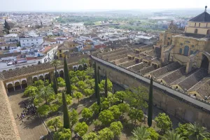 Moorish Prints: Exterior of Mezquita (Great Mosque) and Cathedral, UNESCO World Heritage Site, Cordoba
