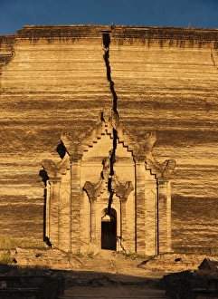 Mandalay Prints: Exterior of Mingun Paya, Mingun, Mandalay Region, Myanmar (Burma), Asia