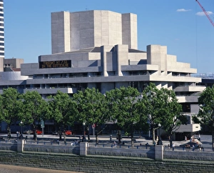 Theatre Prints: Exterior of the National Theatre, South Bank, London, England, United UingdomK, Europe