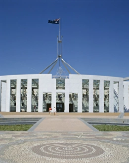Canberra Prints: Exterior of the new Parliament building, Canberra, Australian Capital Territory (ACT)