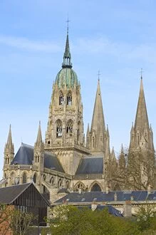 Images Dated 28th April 2010: Exterior of Notre Dame Cathedral, dating from the 12th century, Bayeux