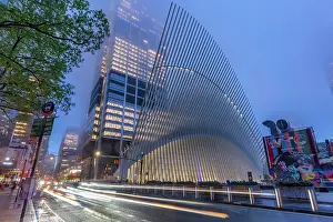 Vehicles Prints: Exterior of the Oculus transportation hub at the World Trade Center, New York, USA