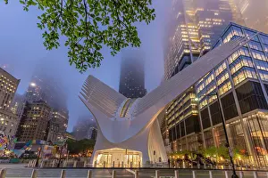 Exterior of the Oculus transportation hub at the World Trade Center, New York, USA