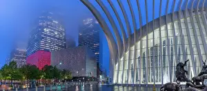 Skyscrapers Prints: Exterior of the Oculus transportation hub at the World Trade Center, New York, USA