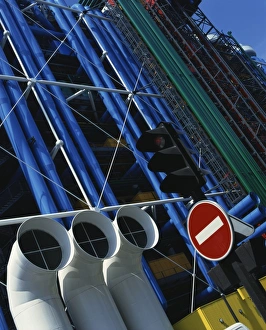 Pari Prints: Exterior detail of pipes at the Pompidou Centre, Beaubourg, Paris, France, Europe