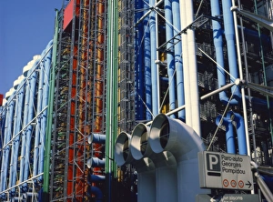 Pari Prints: Exterior detail of the Pompidou Centre, Beaubourg, Paris, France, Europe