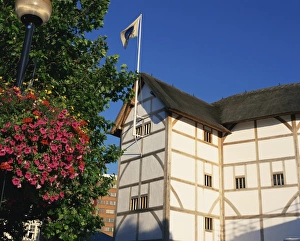 Globe Theatre Prints: Exterior of the restored Globe Theatre, London, England, United Kingdom, Europe