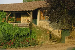 Pays De La Loire Prints: Exterior of a single storey cottage near Nantes in the Loire Atlantique