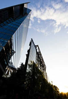 Potsdamer Platz Prints: Exterior of Sony Center at sunset, Potsdamer Platz, Berlin, Germany, Europe