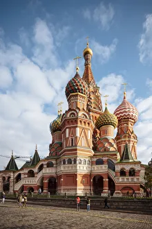 Exterior of St. Basils Cathedral, Red Square, UNESCO World Heritage Site, Moscow