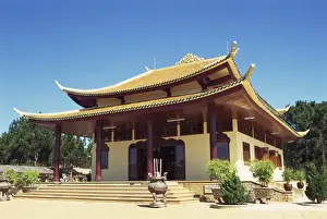 Da Lat Prints: Exterior of the Thien Vien Truc Lam Buddhist Temple at Dalat