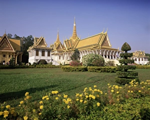 Throne Hall Prints: Exterior of the Throne Hall, Royal Palace, Phnom Penh, Cambodia, Indochina