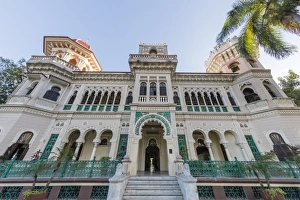 Neo Gothic Prints: Exterior view of Palacio de Valle (Valles Palace), Punta Gorda, Cienfuegos, Cuba