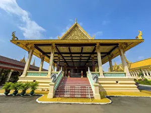 Exterior View Prints: Exterior view of the Royal Palace grounds in Phnom Penh