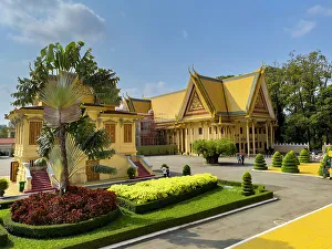 Exterior View Prints: Exterior view of the Royal Palace grounds in Phnom Penh