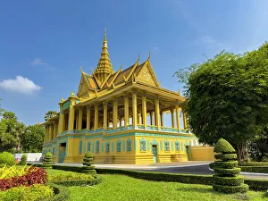 Exterior View Prints: Exterior view of the Royal Palace grounds in Phnom Penh