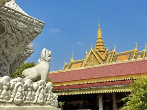 Exterior View Prints: Exterior view of a stupa inside the Royal Palace grounds in Phnom Penh