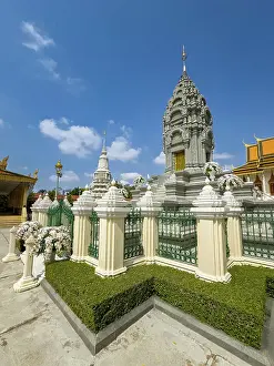 Exterior View Prints: Exterior view of a stupa inside the Royal Palace grounds in Phnom Penh