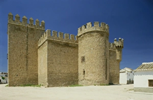 New Castile Prints: Exterior of the walls of the castle of Orgaz in Toledo