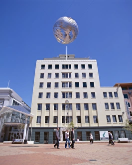 Wellington Prints: Exterior of the Wellington City Corp Building surmounted