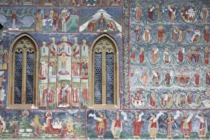 Detailed Prints: External Frescoes, Sucevita Monastery, 1585, UNESCO World Heritage Site, Sucevita