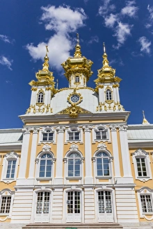 Catherine Palace Prints: External view of Peterhof, Peter the Greats Palace, St. Petersburg, Russia, Europe
