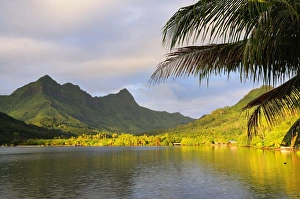 Polynesia Prints: Faaroa Bay and Mount Oropiro, Raiatea, French Polynesia, South Pacific Ocean, Pacific