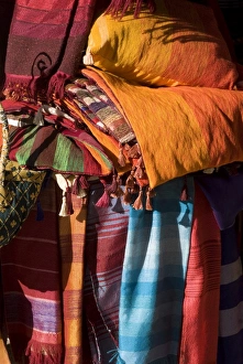Images Dated 15th November 2007: Fabrics, Essaouira, Morocco, North Africa, Africa