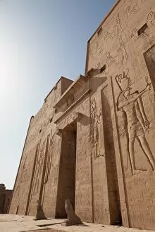 Search Results: Facade of the ancient Egyptian Temple of Edfu, Egypt, North Africa, Africa