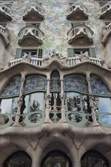 Casa Batllo Prints: Facade of Casa Batllo by Gaudi