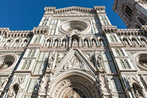 Firenze Prints: Facade of the Cathedral Santa Maria del Fiore