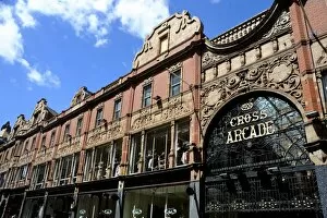 Facade of Cross Arcade, Leeds, West Yorkshire, England, United Kingdom, Europe
