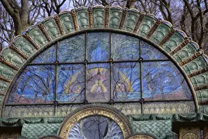 Facade details, Fuchs Villa, designed by Otto Wagner in 1888, Penzing, Vienna