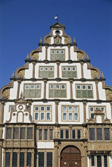 The facade of the Hexenburgermeisterhaus in Lemgo