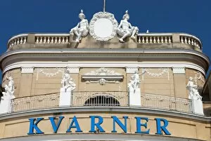 Facade of the Kvarner Hotel, Opatija, Kvarner Gulf, Croatia, Europe
