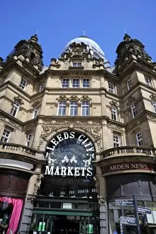 Images Dated 20th June 2008: Facade of Leeds Markets, Leeds, West Yorkshire, England, United Kingdom, Europe
