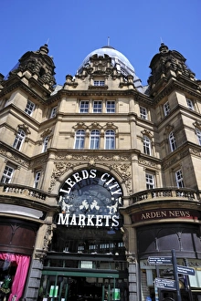 Images Dated 20th June 2008: Facade of Leeds Markets, Leeds, West Yorkshire, England, United Kingdom, Europe