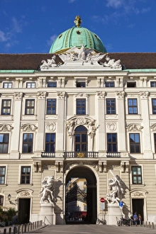 Austrian Culture Prints: Facade of Michaelertor Gate, Hofburg Palace, UNESCO World Heritage Site, Vienna, Austria