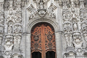 Mexico City Prints: Facade, Sagrario Metropolitano, Zocalo, Plaza de la Constitucion, Mexico City