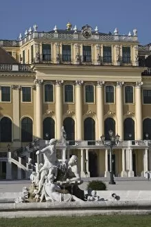 Images Dated 21st July 2010: Front Facade, Schonbrunn Palace, UNESCO World Heritage Site, Vienna, Austria, Europe