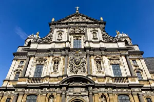 Balustrade Prints: Facade of St. Carolus Borromeus Catholic Church, Antwerp, Belgium, Europe
