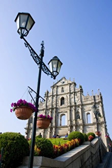 Images Dated 12th November 2007: Facade of St. Pauls Cathedral, Macau, China, Asia