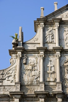 Images Dated 12th November 2007: Facade of St. Pauls Cathedral, Macau, China, Asia