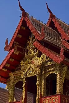 Images Dated 26th February 2007: facade of Wat Phra Singh Temple, Chiang Mai, Chiang Mai Province, Thailand, Southeast Asia, Asia