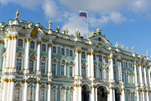 Typically Russian Prints: Facade of the Winter Palace, the State Hermitage Museum, UNESCO World Heritage Site, St