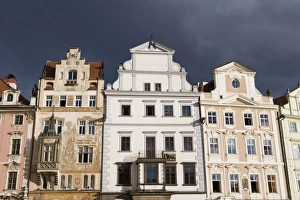 Old Town Square Prints: Facades of buildings. Old Town Square, Old Town, Prague, Czech Republic, Europe