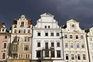 Facades of buildings. Old Town Square, Old Town, Prague, Czech Republic, Europe