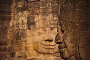 Images Dated 13th April 2010: The faces on the Bayon temple at Angkor, UNESCO World Heritage Site, Siem Reap, Cambodia